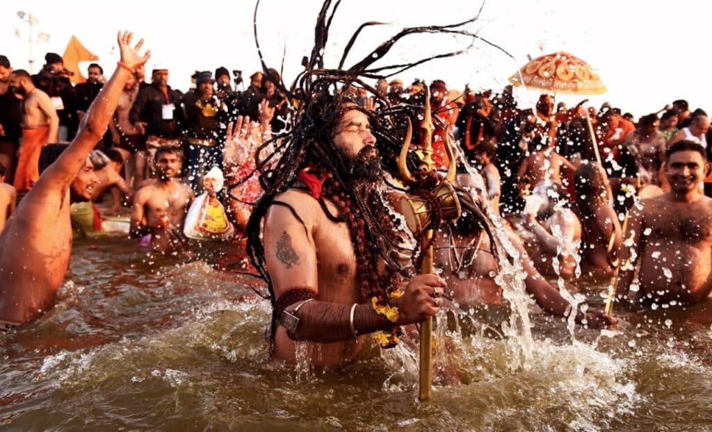 Los peregrinos en el Kumbh Mela